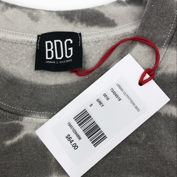 NEW BDG Urban Outfitters Zodiac Tie-Dye Sweatshirt Greys Size Small - Picture 6 of 6